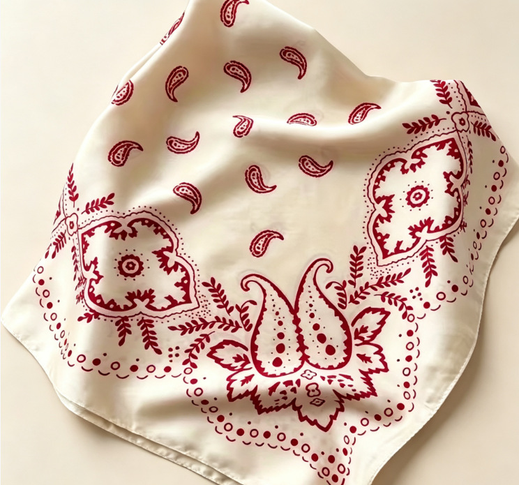 Ivory Red Paisley
