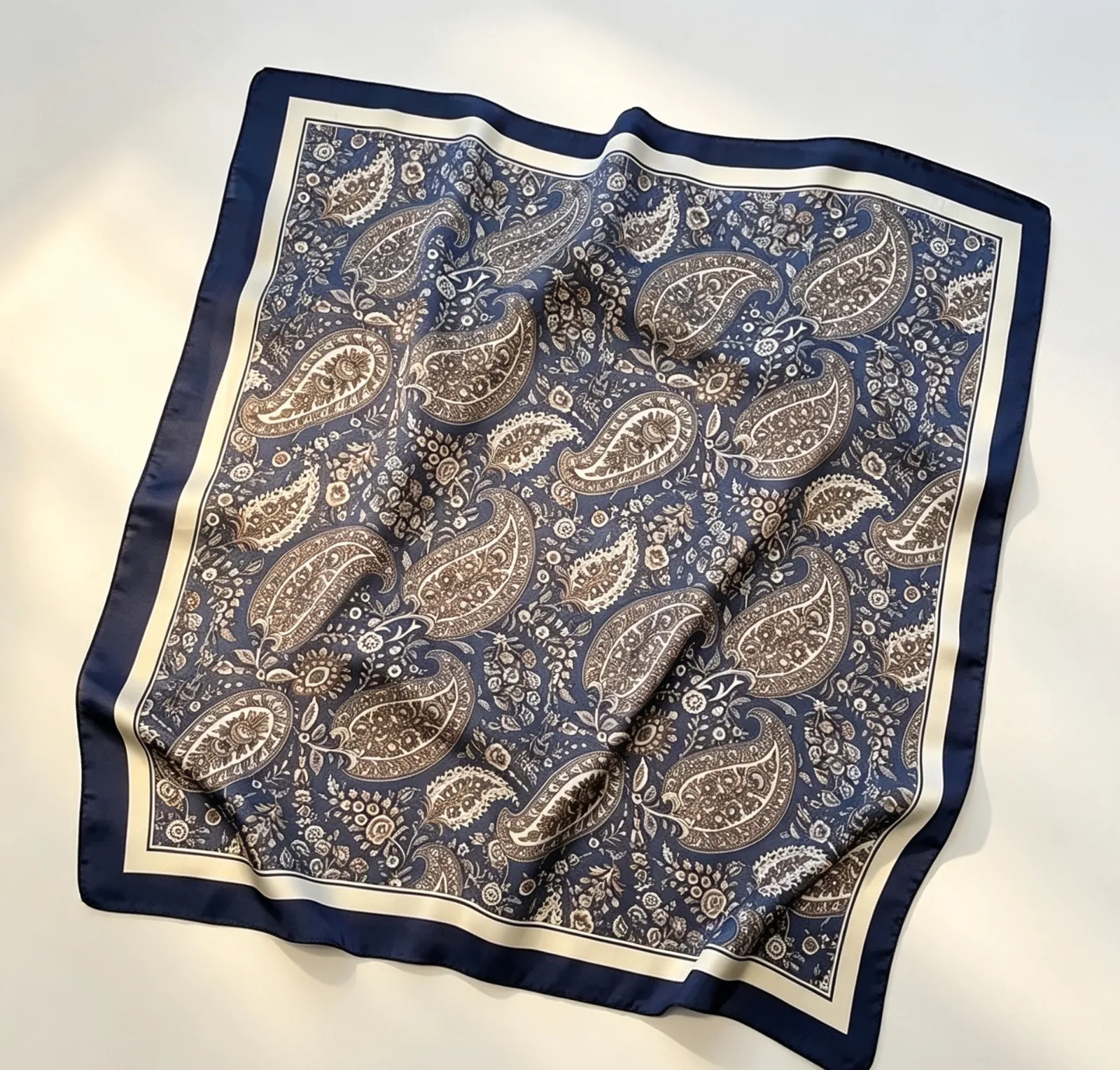 Navy Paisley